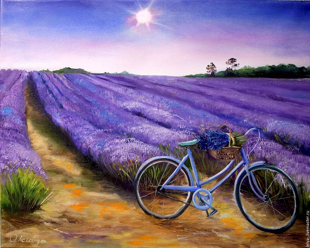 An old European street painting