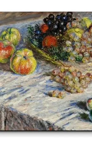 Claude Monet still life with apples and grapes
