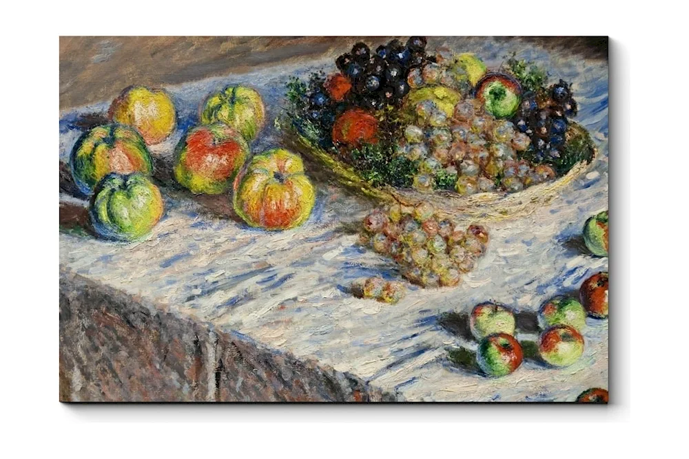Claude Monet still life with apples and grapes