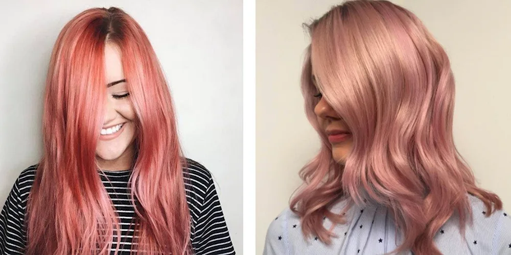 Living coral hair colour