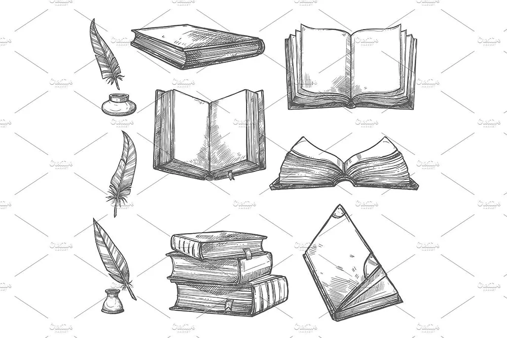 Book drawing simple