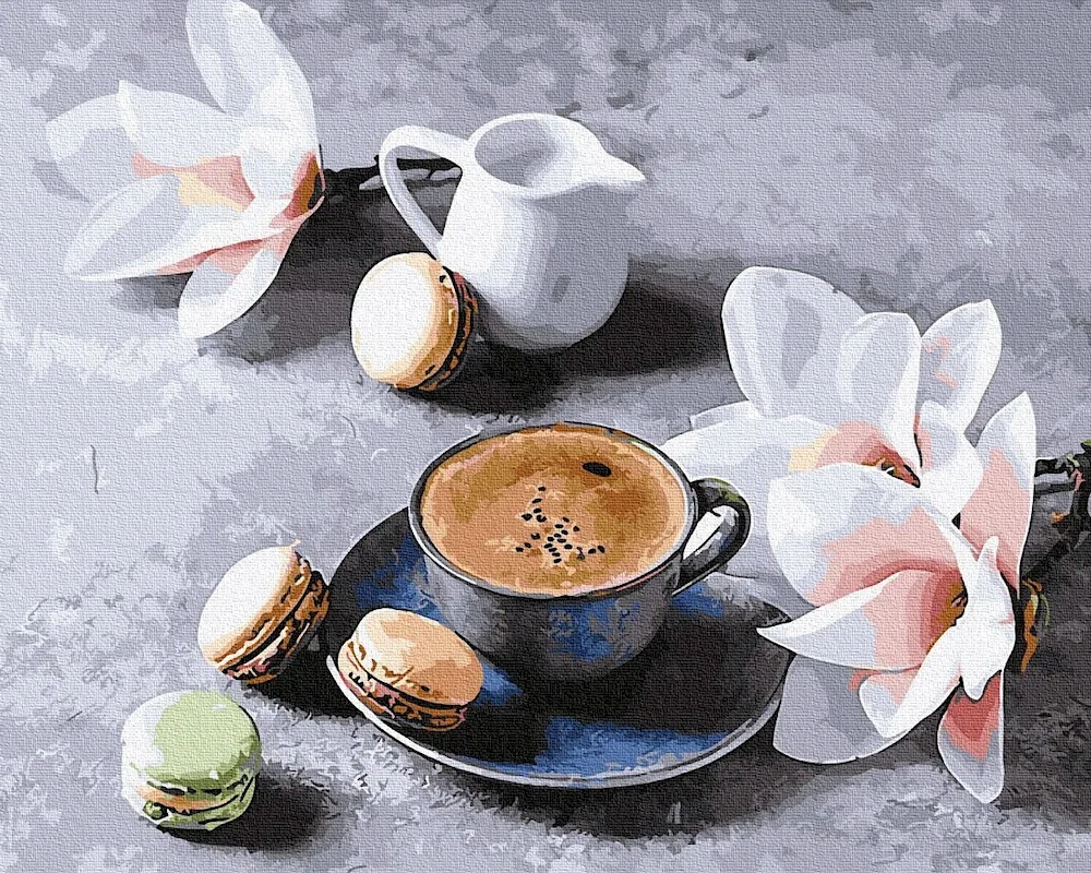 Coffee and flowers
