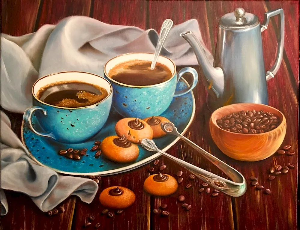 Coffee paintings by artists