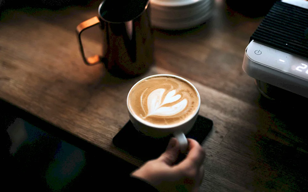 Cup of coffee on the table