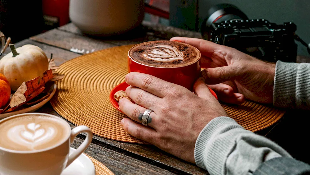 Coffee in hand