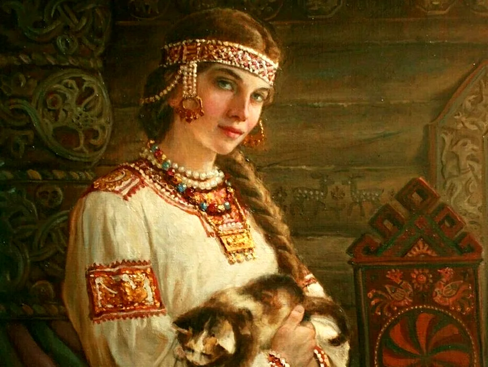 Kokoshnik peasant woman ancient Russia
