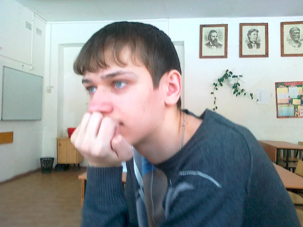 Schoolboy with bangs