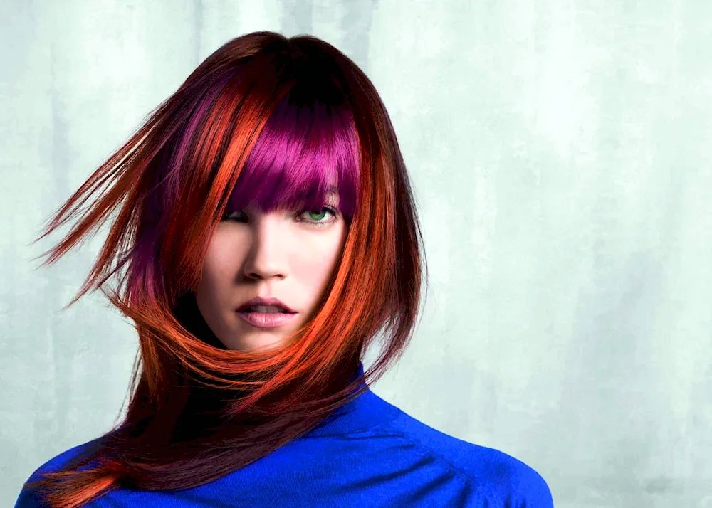 Bright colouring on medium hair