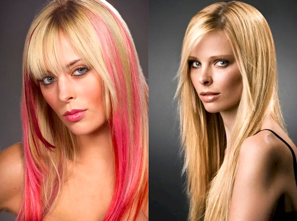 Coloured strands on hairpins