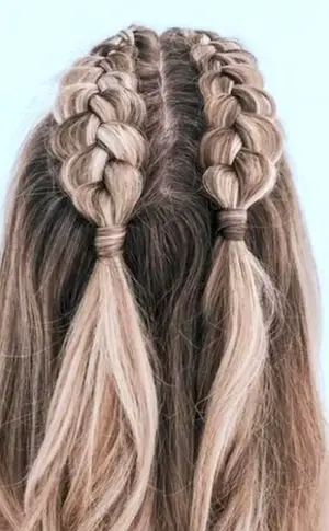 Braid on loose hair