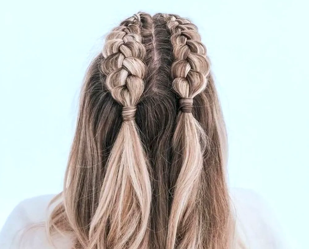 Braid on loose hair