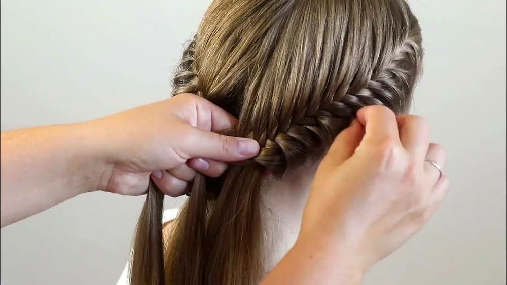 Braid hairstyle around the head