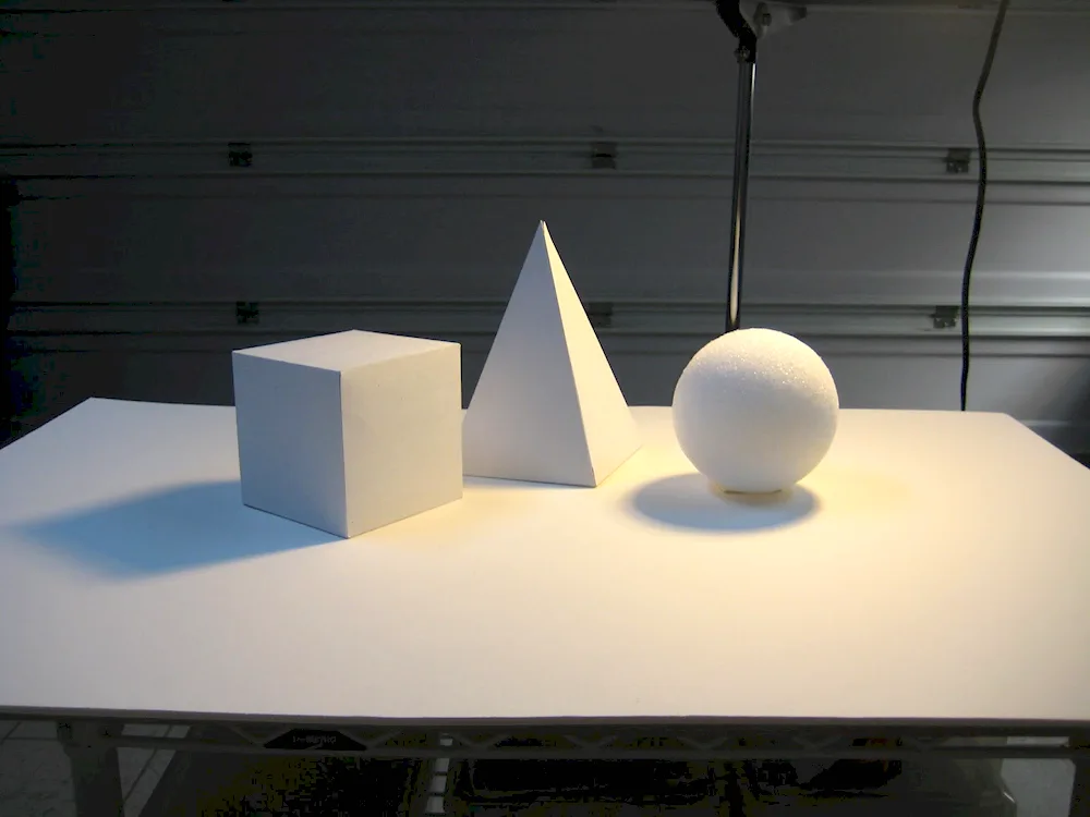 Composition of plaster figures