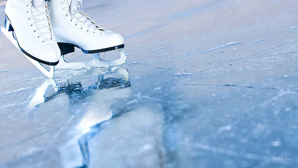 Skates on ice