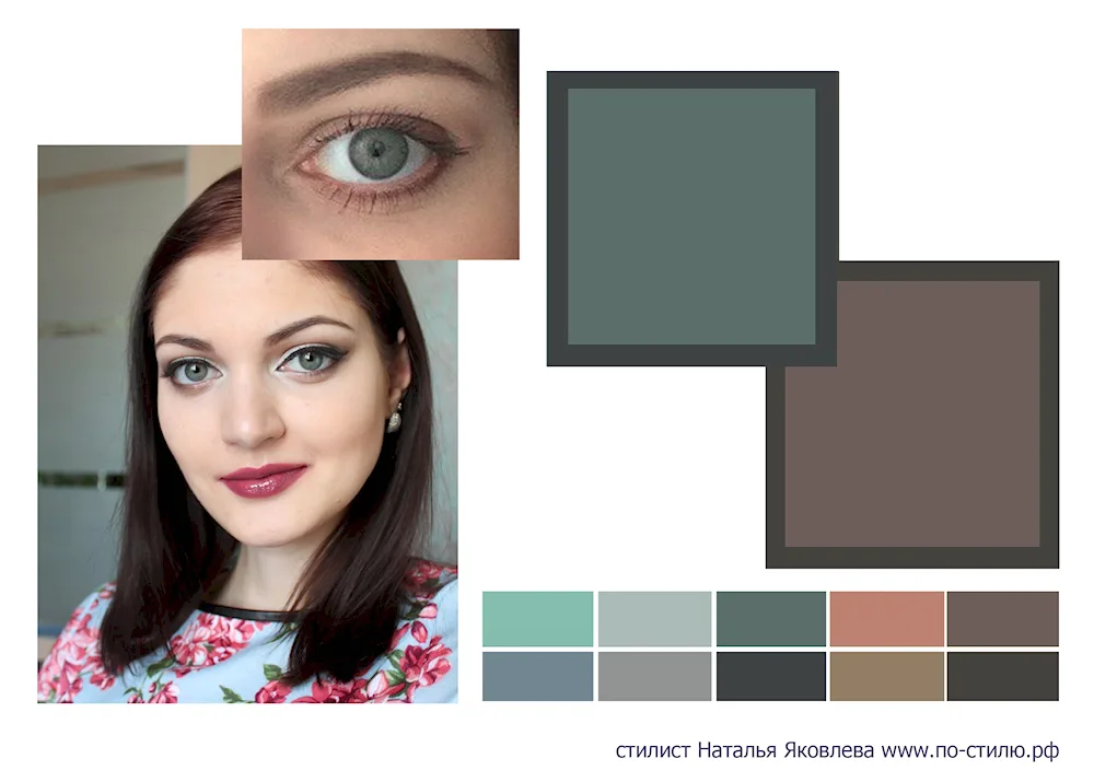 Contrast summer colour type palette