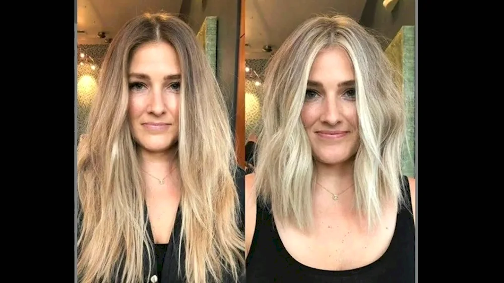 Balayage blonde contouring