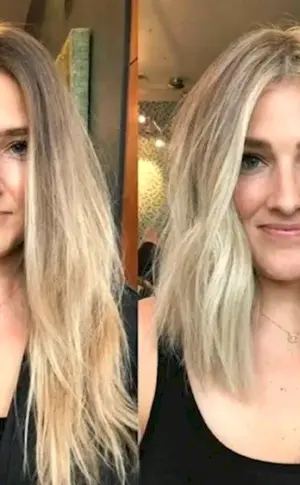 Contouring balayage blond