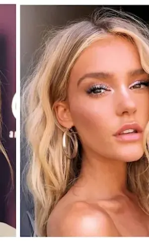 Contouring on blonde hair with bangs