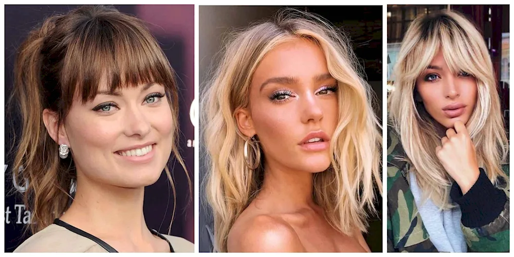 Contouring on blonde hair with bangs