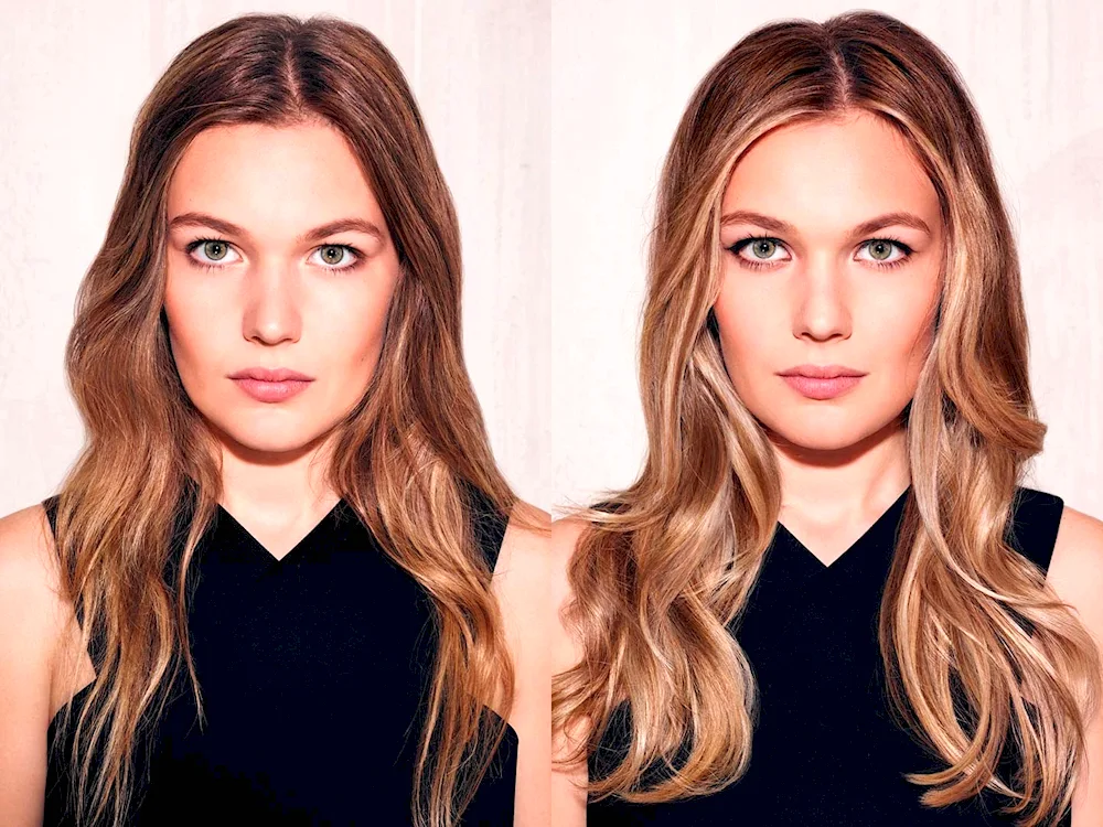 Contouring hair colouring