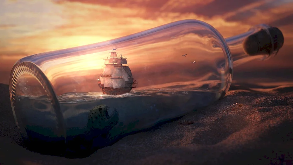 Ship in a bottle