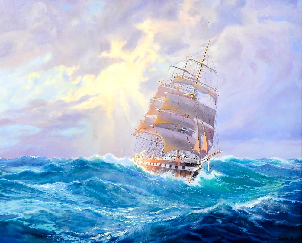 Ship at sea