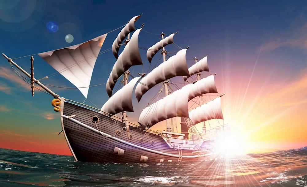Ship at sea