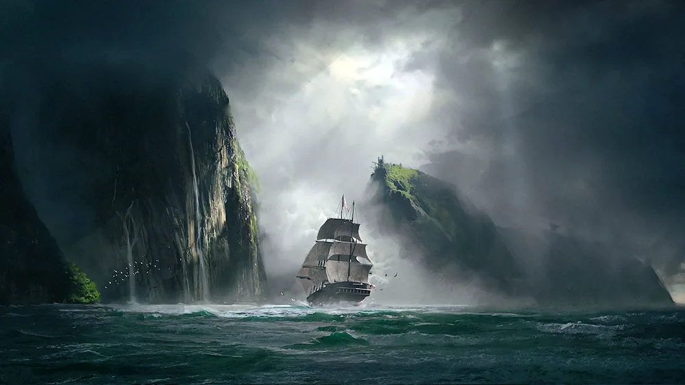 Ship at sea