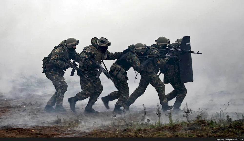 Korean Special Forces with dry rations