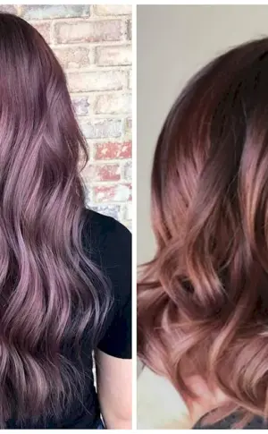 Brown purple hair