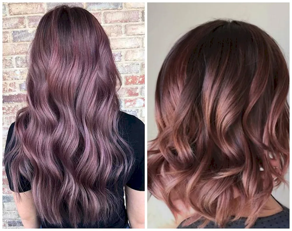Brown purple hair