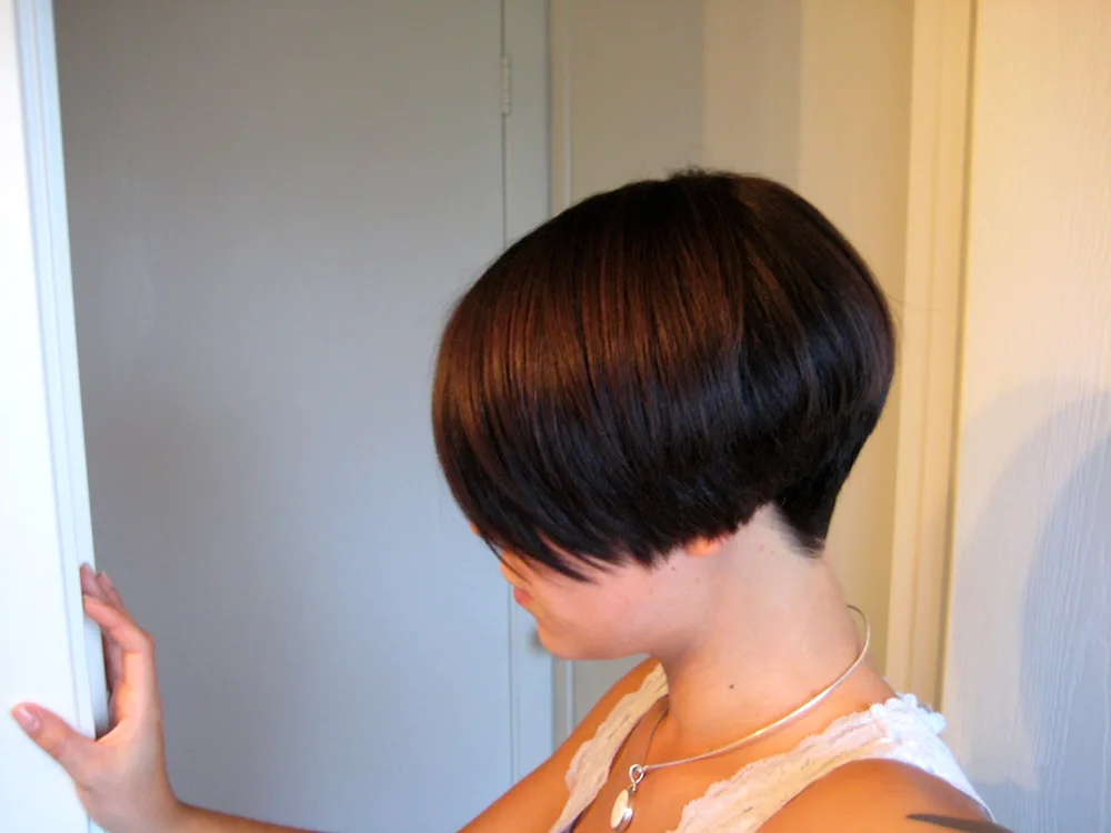 Short haircut from back