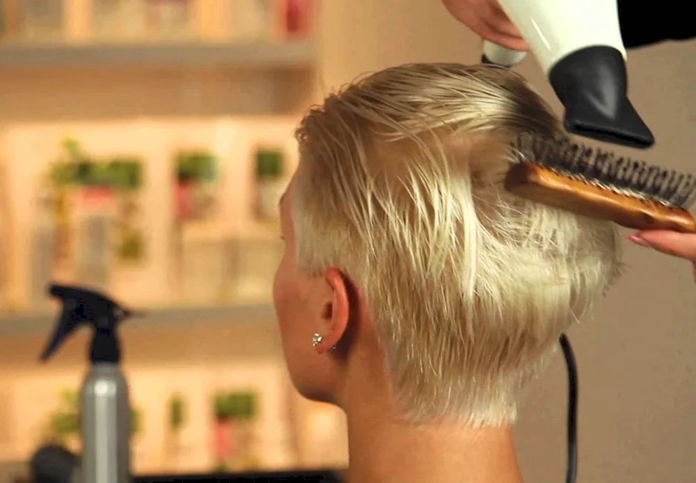 Short haircut in a barbershop