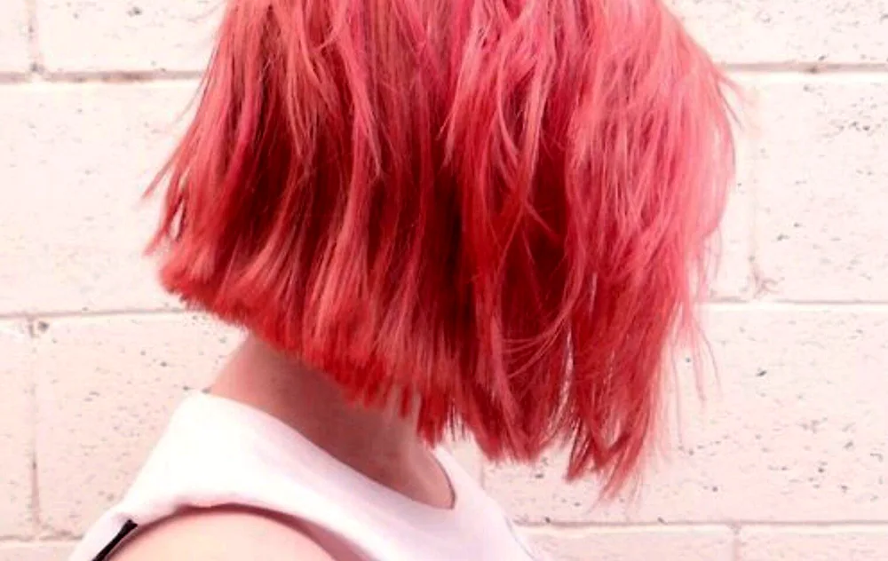 Short hair pink hair