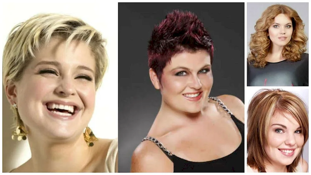 Short haircuts for full women