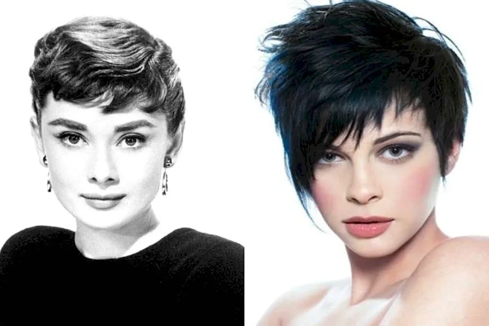Short haircuts for a diamond face