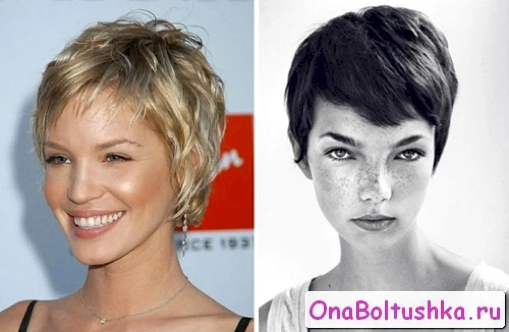 Short haircuts for triangular face