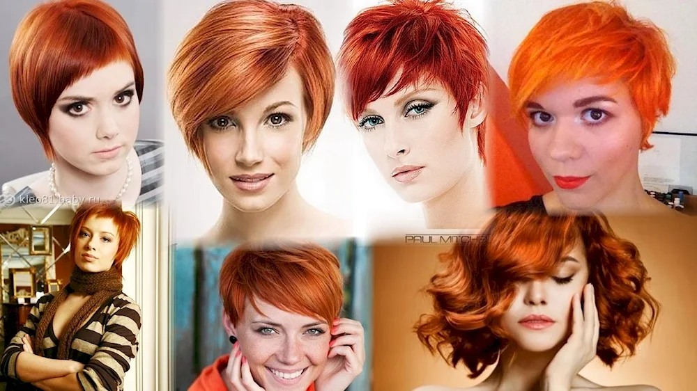 Short haircuts for red hair