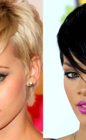 Short haircuts for triangular face for women