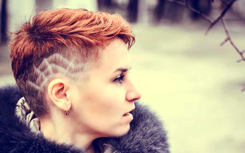 Girl with shaved temples