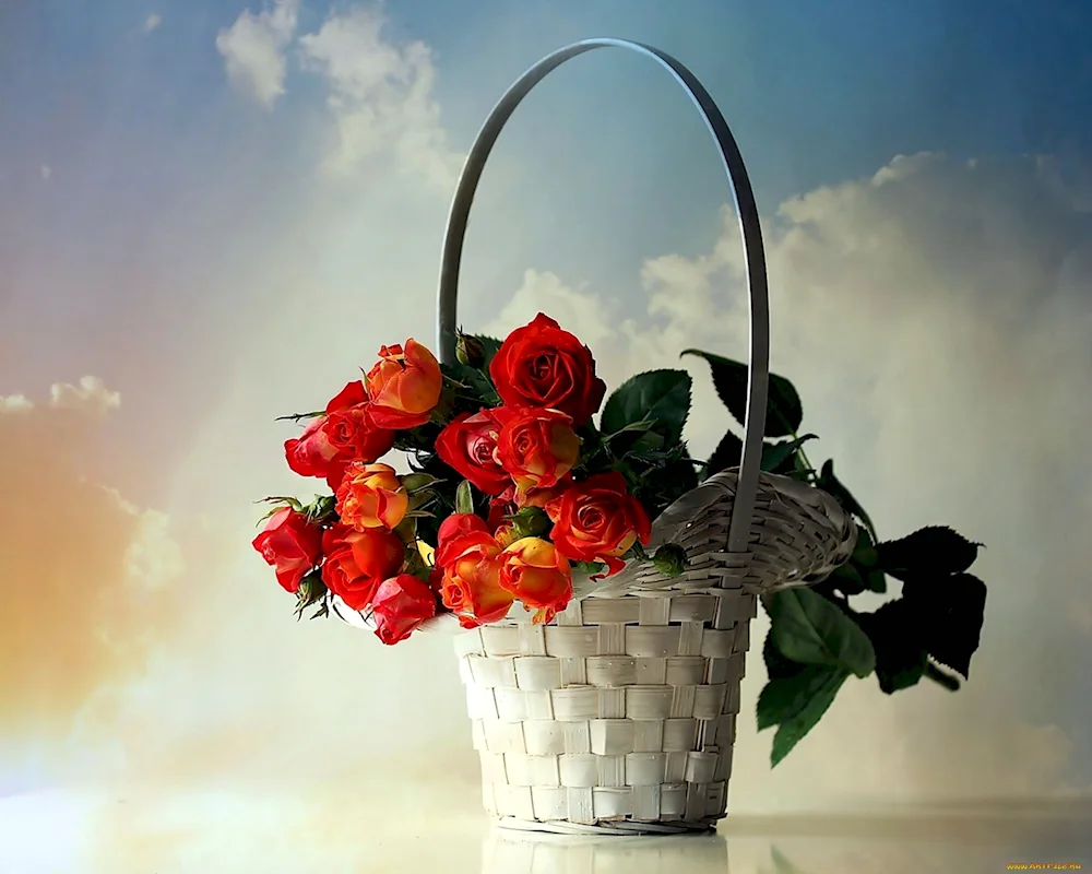 Flowers in a basket