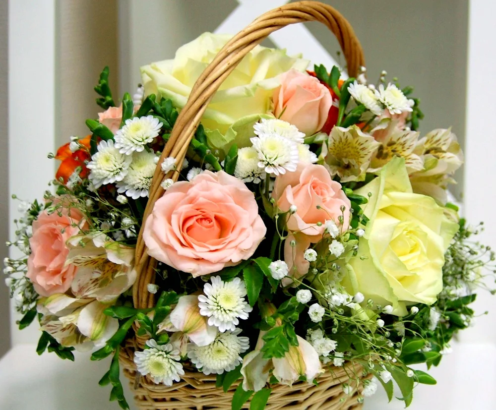 Flowers in a basket