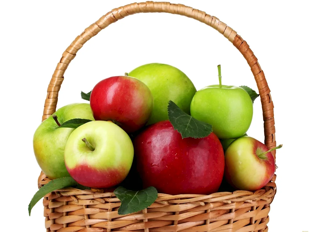 A basket of fruit and flowers