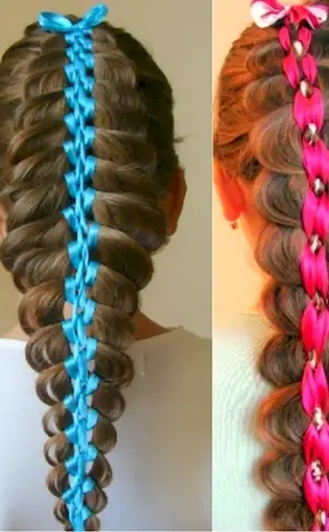 Braid with ribbon