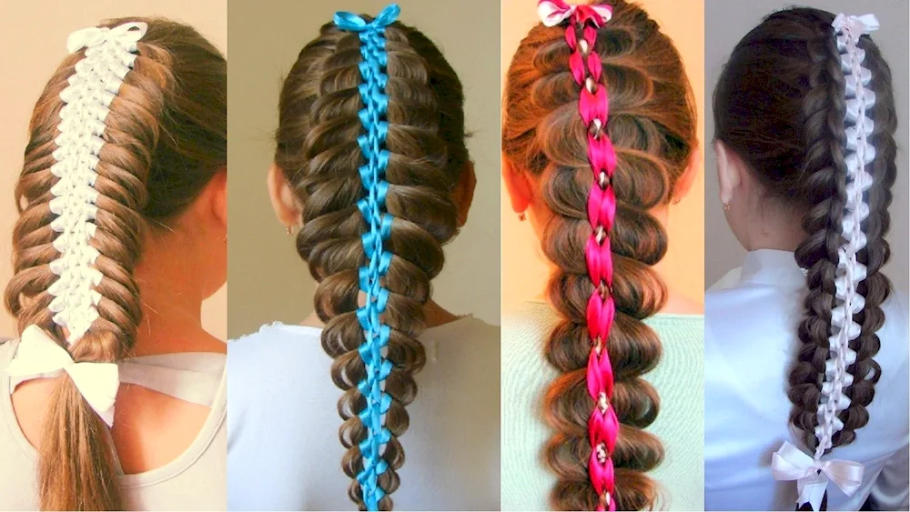 Braid with ribbon