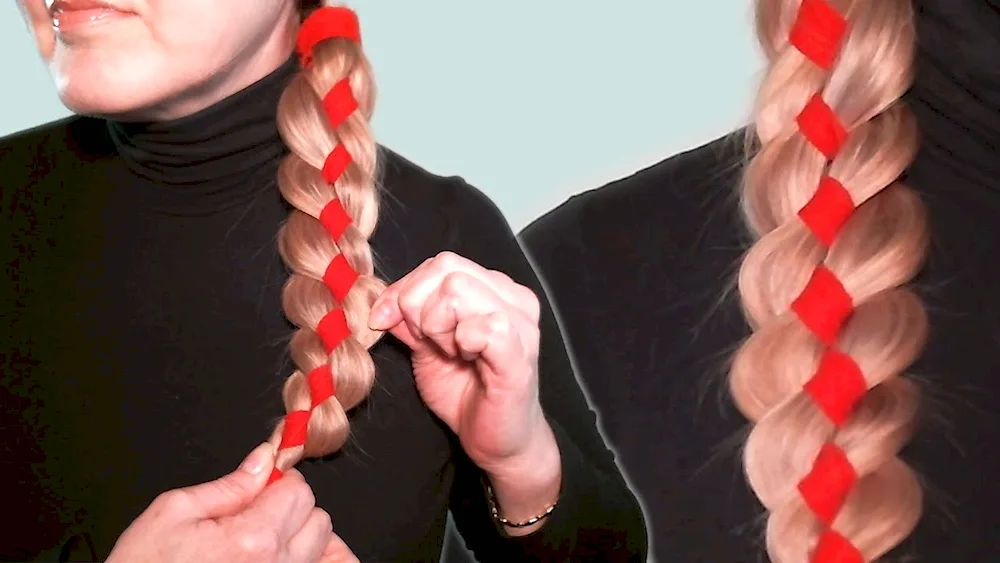 Braid with ribbon scheme