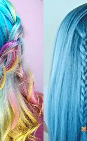 Waterfall braid with Kanekalon