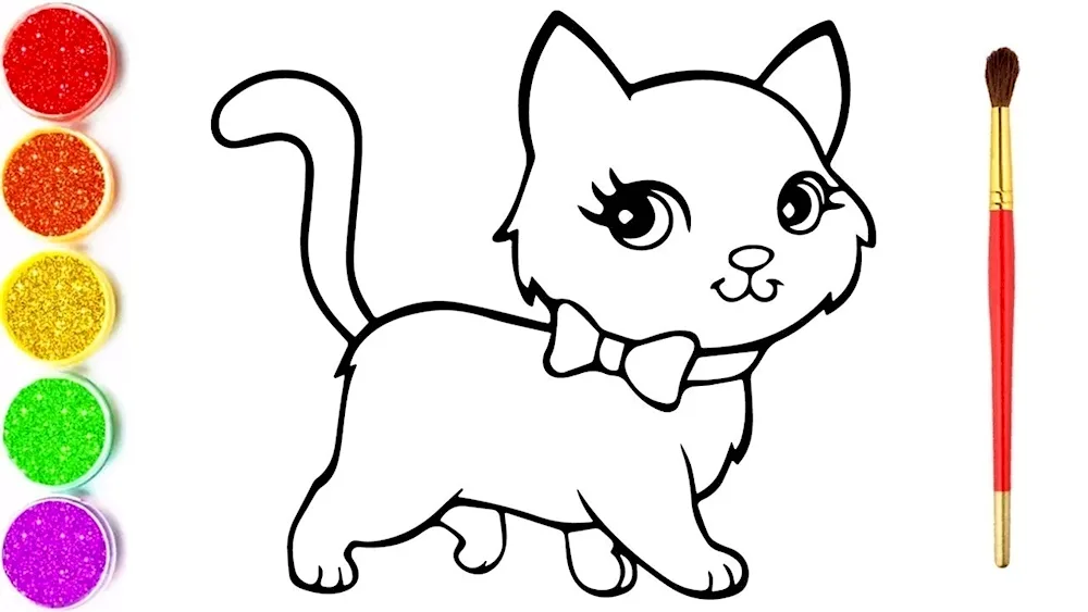 Colouring kitty