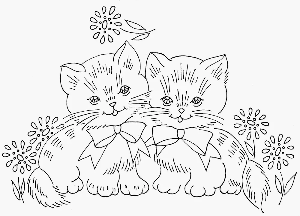 Cats. Colouring