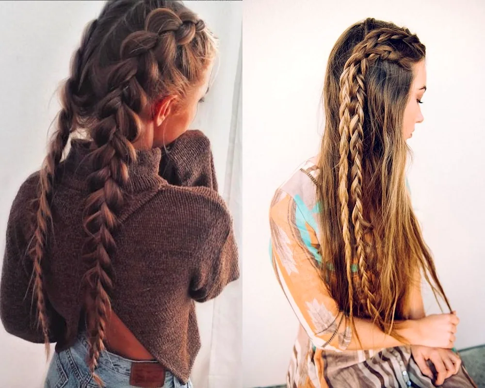 French waterfall braid